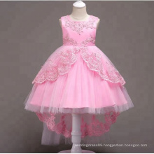 Hot Selling Wholesale Children Kids Girls Boutique Clothing flower Bowknot Girls party dresses